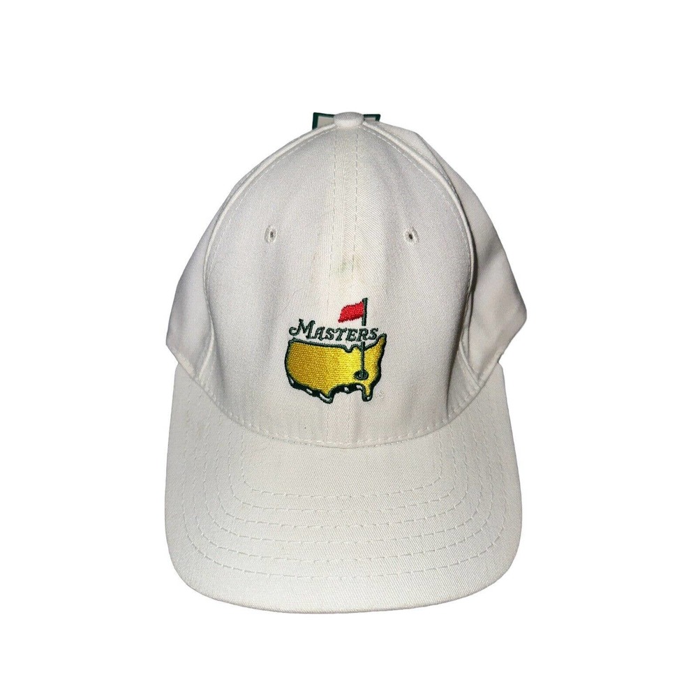 New Masters Augusta National White/Yellow Adjustable Strap Caddy Hat